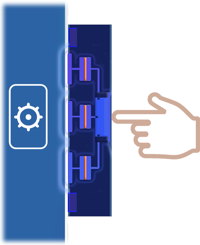 1Lay touchscreen key signal path for trusted mobile confirmation